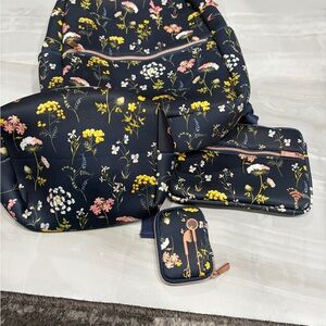 MyTagalongs Floral Print Backpack and Accessories Set